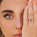 ANILLO ART DECO ZAFIRO Y DIAMANTES