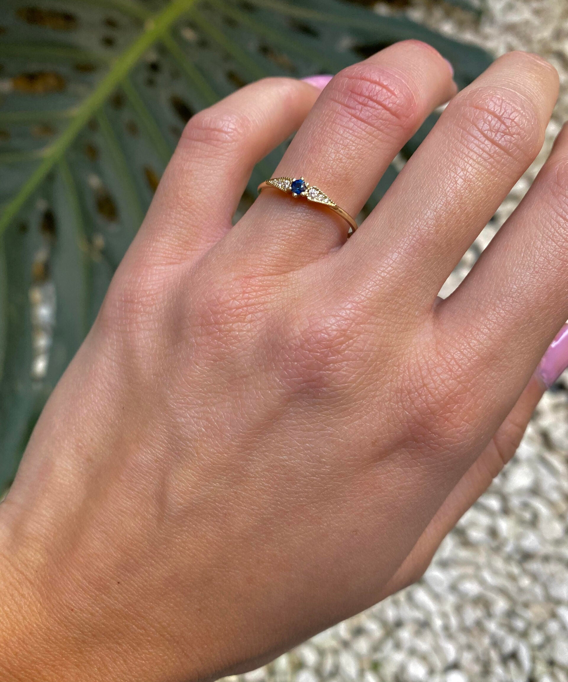 ANILLO DOBLE COMETA ZAFIRO