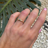 ANILLO DOBLE COMETA ESMERALDA