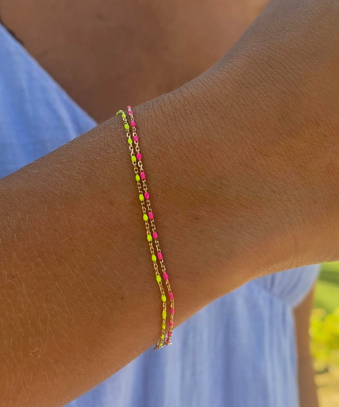 PULSERA ESMALTE AMARILLO FLÚOR