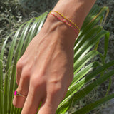 PULSERA ESMALTE ROSA FLÚOR