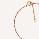 PULSERA ESMALTE ROSA FLÚOR
