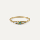 ANILLO DOBLE COMETA ESMERALDA