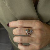 ANILLO MOSAICO RUBÍ