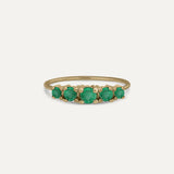 5-STONE EMERALD RING