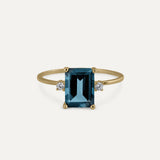 RECTANGLE LONDON BLUE RING
