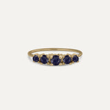 5 STONE SAPPHIRE RING