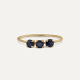 ANILLO TRIPLE GARRA ZAFIRO