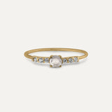 ANILLO MI REINA PIEDRA LUNA Y PIEDRA BLANCA