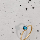 OVAL LONDON BLUE STONE RING