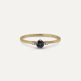ANILLO MINI CROWN ZAFIRO Y DIAMANTES