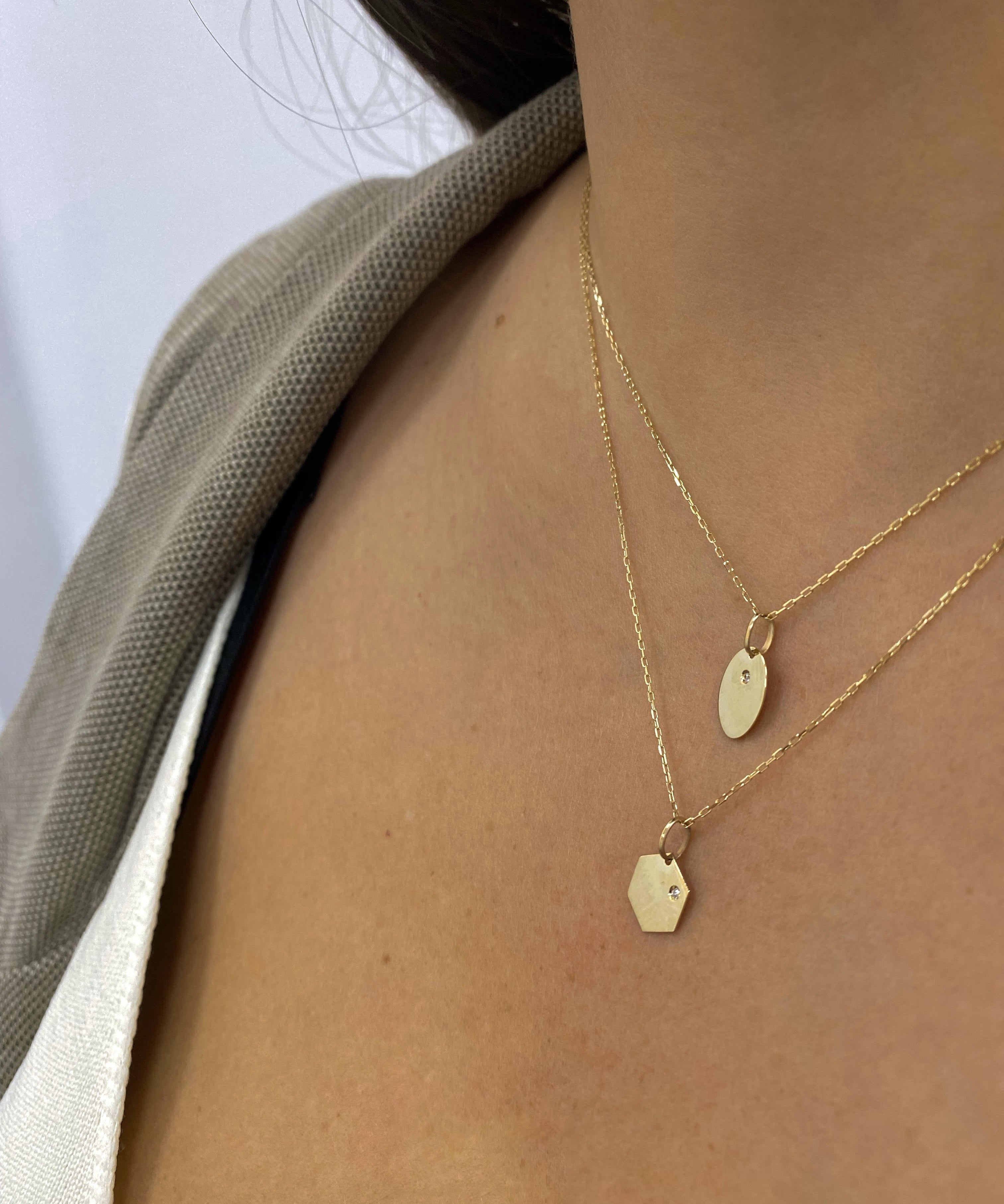 COLGANTE HEXÁGONO DIAMOND PERSONALIZADO