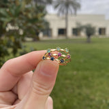 ANILLO TROIS WAVE ZAFIRO