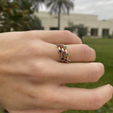 ANILLO TROIS WAVE ZAFIRO