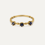 ANILLO TROIS WAVE ZAFIRO