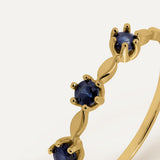 ANILLO TROIS WAVE ZAFIRO