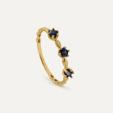 ANILLO TROIS WAVE ZAFIRO