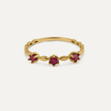 ANILLO TROIS WAVE RUBÍ