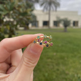 ANILLO TROIS WAVE RUBÍ