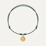 GREEN INITIAL ENGRAVED BRACELET