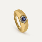 ANILLO SIGNET ROUND ZAFIRO