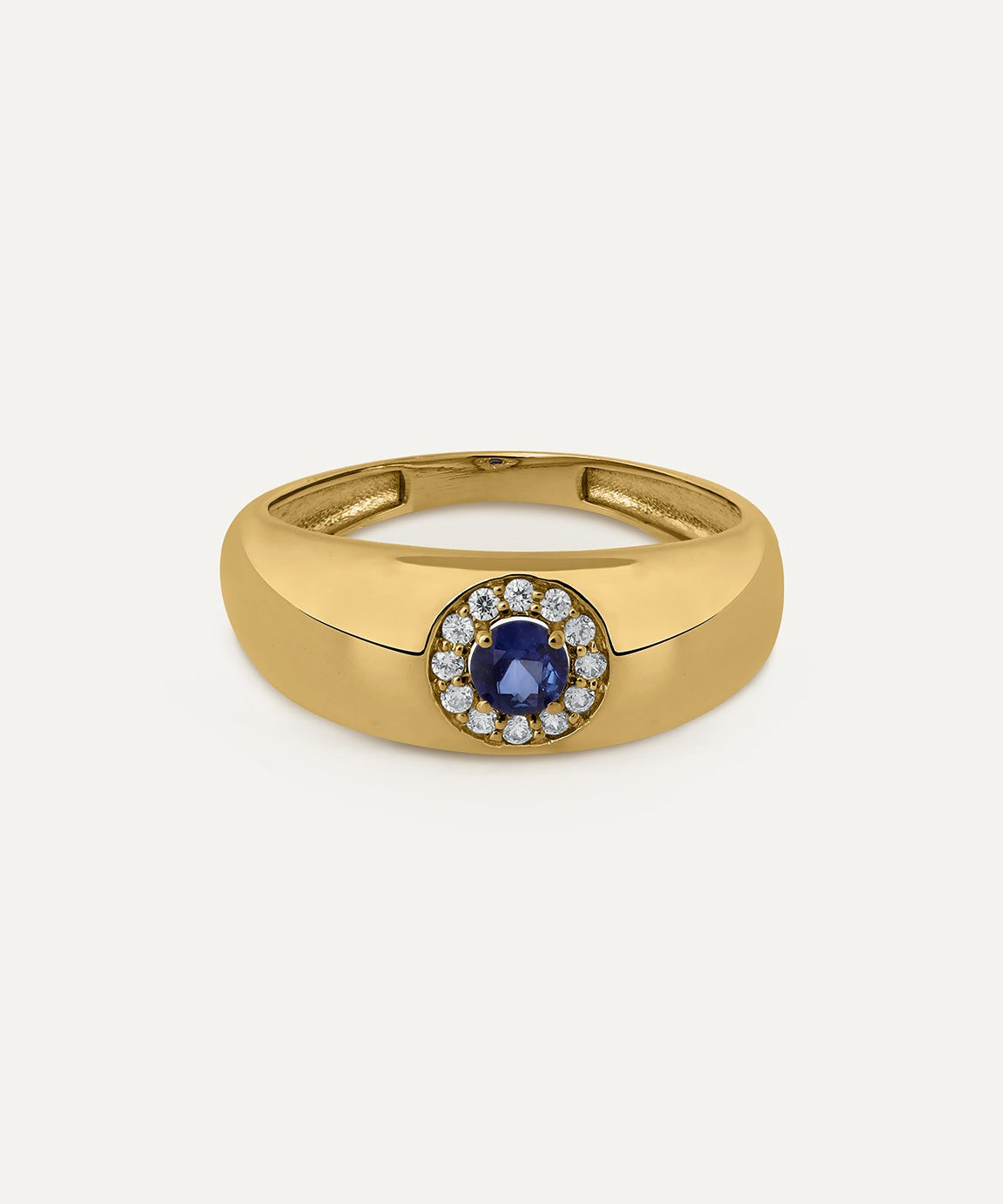 RUNDER SAPHIR-SIEGELLRING