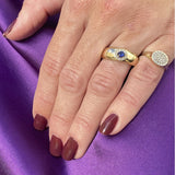 ANILLO SIGNET ROUND ZAFIRO