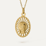 MEDAILLE JUNGFRAU MARIA, GESTANZT