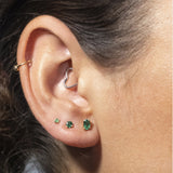 PENDIENTE GARRA ESMERALDA 2MM