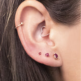 PENDIENTE GARRA RUBÍ 2MM
