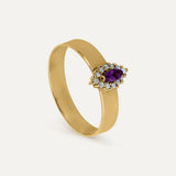 RING BAND MARQUISE AMETHYST