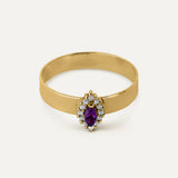 RING BAND MARQUISE AMETHYST