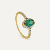 ANILLO ROSETÓN ESTELA ESMERALDA