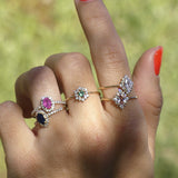 ANILLO PRINCESS PIEDRA BLANCA