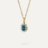MINI LONDON BLUE ROSETTE PENDANT