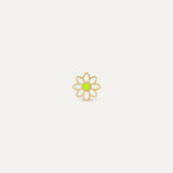 FLUORESCENT YELLOW DAISY EARRING KIDS