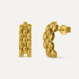 PAR PENDIENTES JAGUAR ORO