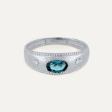 PETAL RING LONDON BLUE