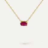 GARGANTILLA NATURAL OVAL RUBÍ