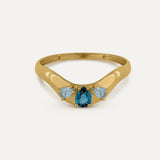 FLORAISON LONDON BLUE AND SKY TOPAZ RING