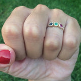 TRIPLE BEZEL RING