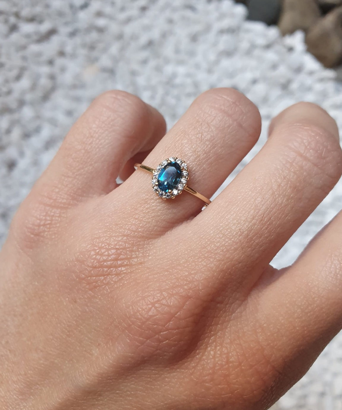 ROSETTENRING LONDON BLUE