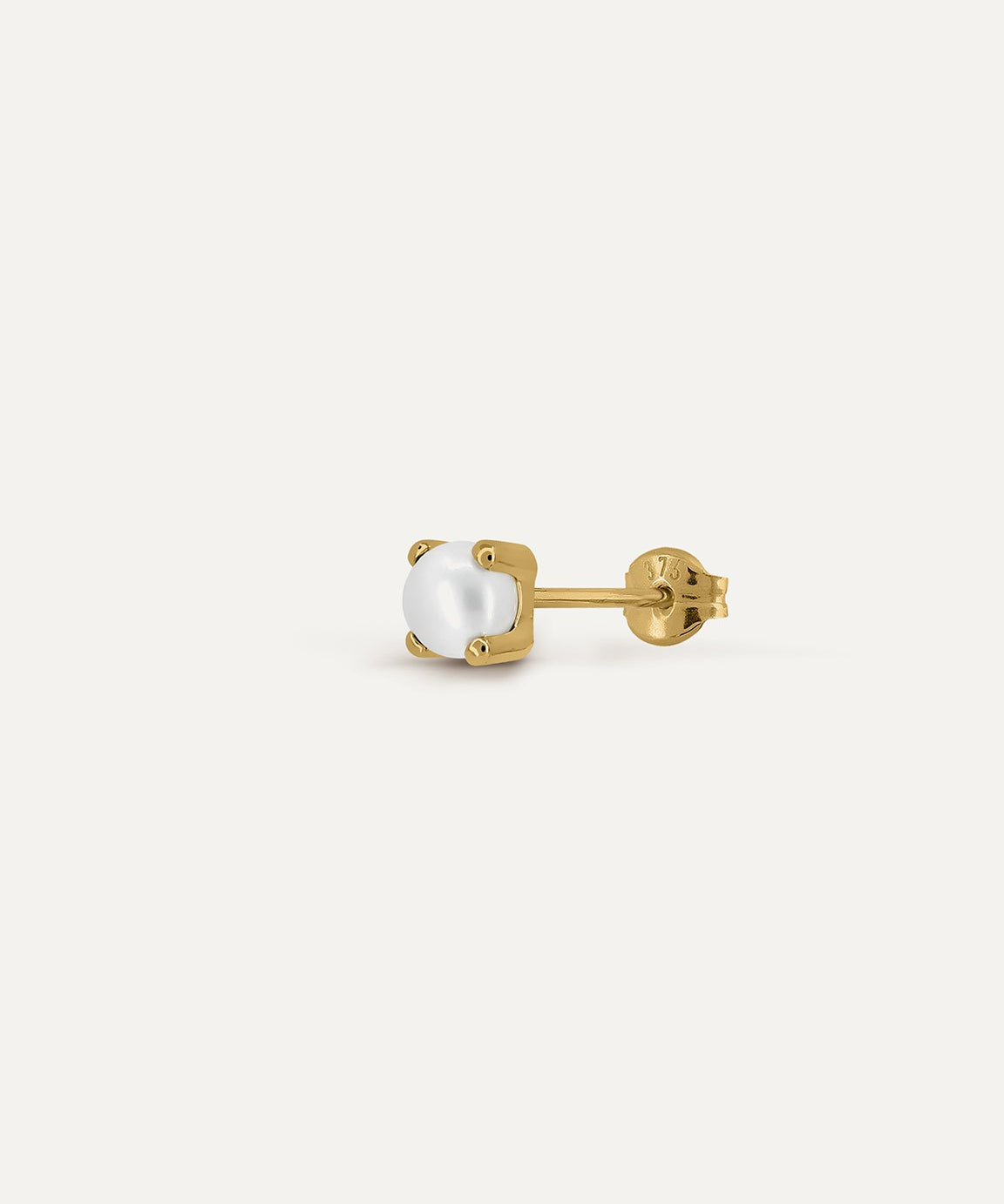 PENDIENTE PERLA ONE 4MM