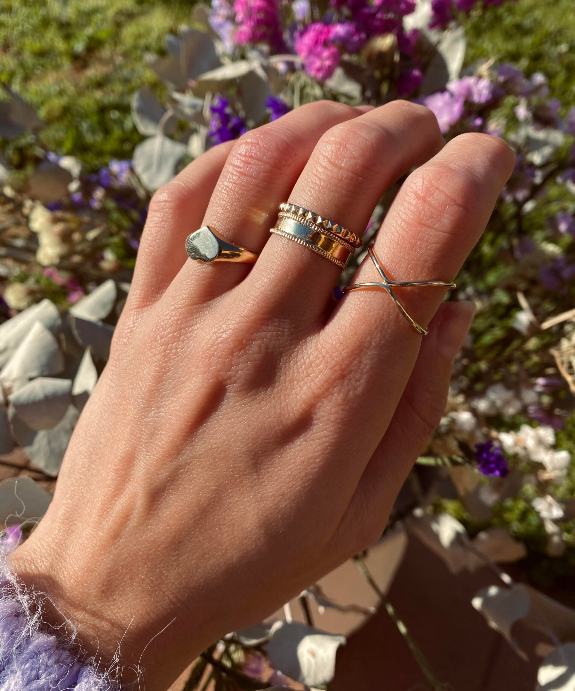 DOPPELRING, GLATT, ÜBERKREUZ
