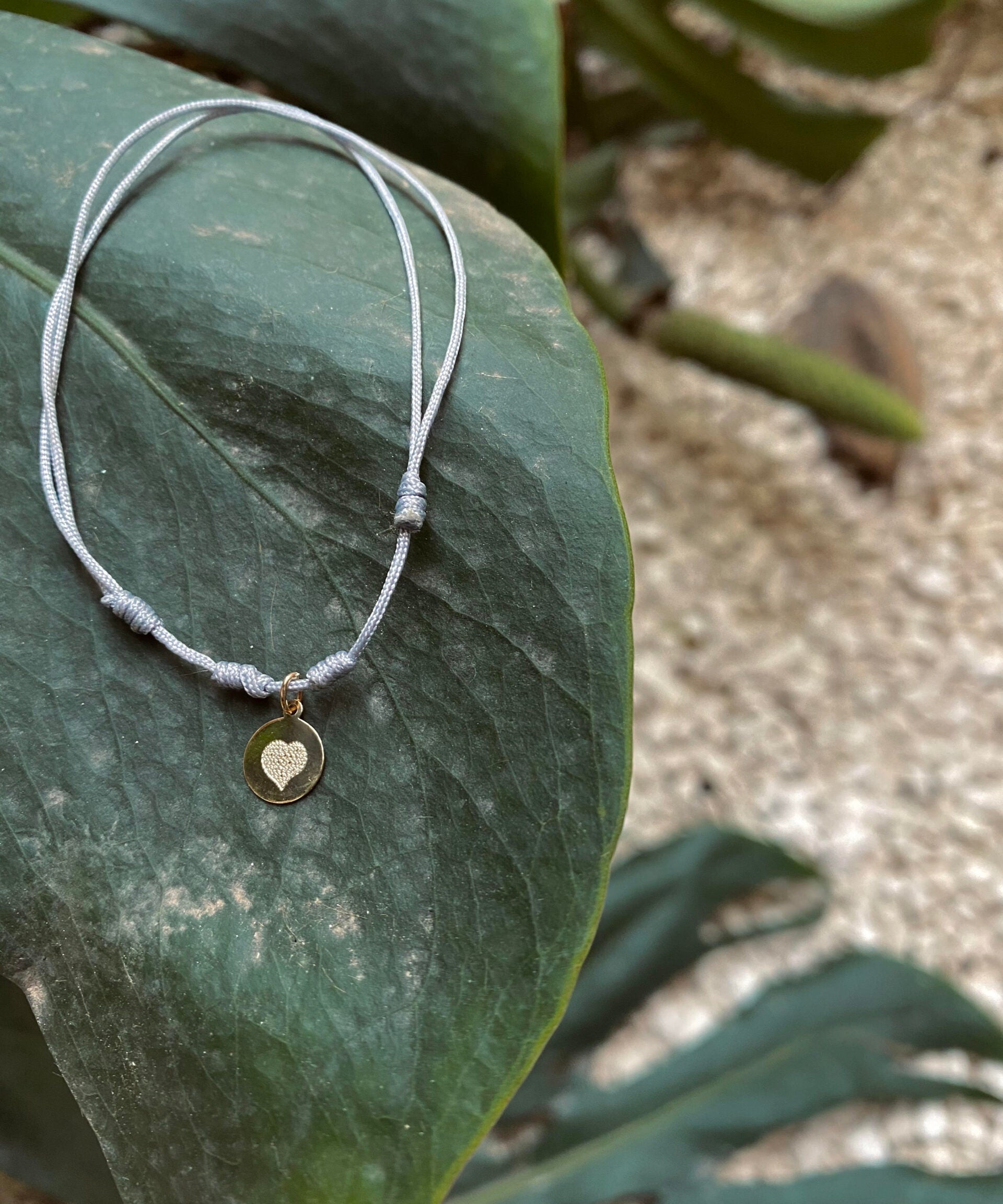 GRAY BRACELET INITIAL CHARM