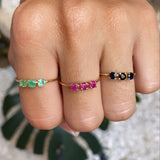 ANILLO TRIPLE GARRA ZAFIRO