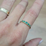 5-STONE EMERALD RING