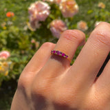 ANILLO 5 PIEDRAS RUBÍ