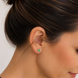 PENDIENTE CUARZO VERDE 5MM