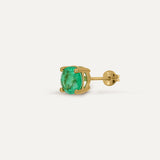 PENDIENTE CUARZO VERDE 5MM